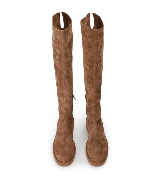 Brown Tony Bianco Chasey Saddle Suede 4.5cm Knee High Boots | ZAJVR49172