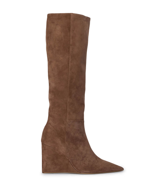 Brown Tony Bianco Drake Saddle Suede 9.5cm Knee High Boots | AZADF54859