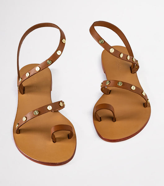 Brown Tony Bianco Finola Tan 1cm Sandals | EZAHC83886