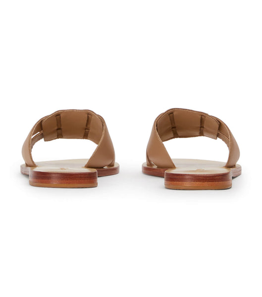 Brown Tony Bianco Force Camel 1cm Flat Sandals | PZAER30077