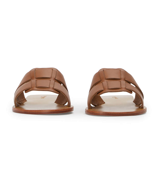 Brown Tony Bianco Force Tan 1cm Flat Sandals | ZANZX13251