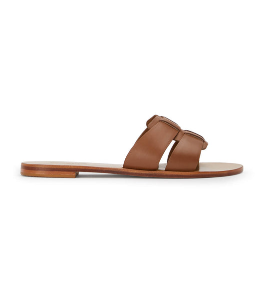 Brown Tony Bianco Force Tan 1cm Flat Sandals | ZANZX13251