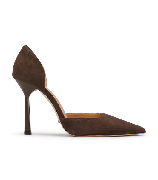 Brown Tony Bianco Gala Espresso Suede 10cm Court Shoes | ZACVG12956