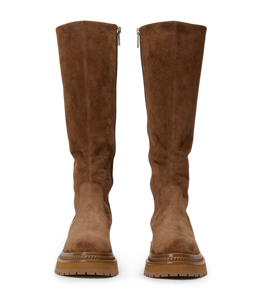 Brown Tony Bianco Hitch Saddle Suede 5.5cm Knee High Boots | ZAICD29143