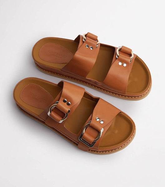 Brown Tony Bianco Hunter Tan Como 3.5cm Sandals | EZAHC27480