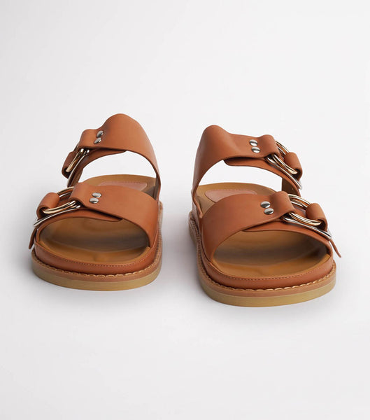 Brown Tony Bianco Hunter Tan Como 3.5cm Sandals | EZAHC27480