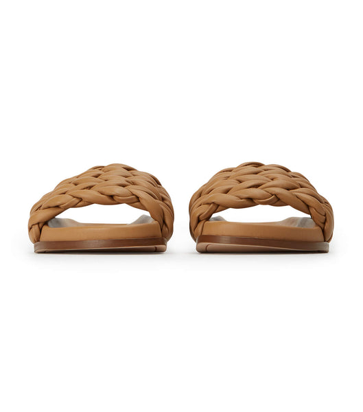 Brown Tony Bianco Layton Biscuit Nappa Slides | ZANZX19304