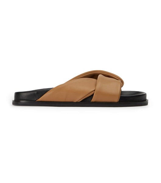 Brown Tony Bianco Lora Biscuit Nappa 1.5cm Sandals | ZAJBT45281