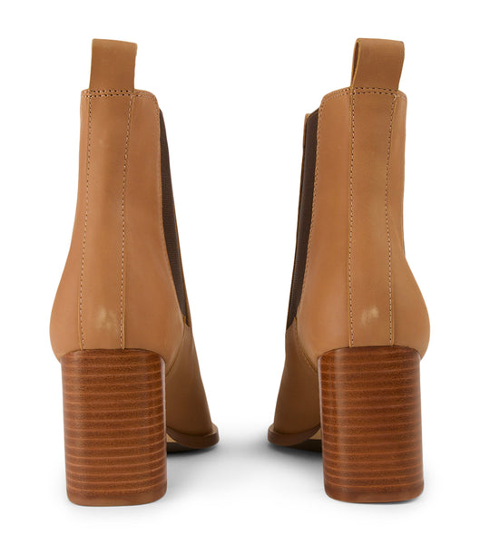 Brown Tony Bianco Piston Caramel Diesel/Choc Wax 7.5cm Heeled Boots | TZAWZ66598