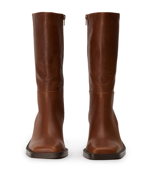 Brown Tony Bianco Prestige Cognac 8cm Knee High Boots | SZAVO65700