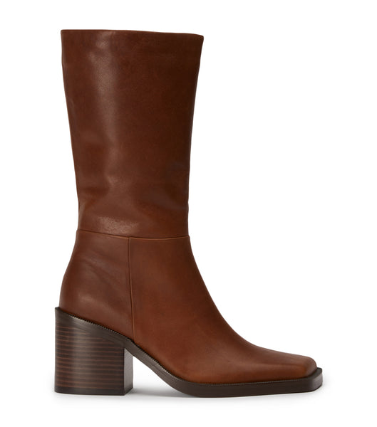 Brown Tony Bianco Prestige Cognac 8cm Knee High Boots | SZAVO65700