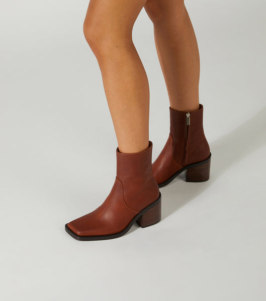 Brown Tony Bianco Prince Cognac 8cm Ankle Boots | AZAWC34184