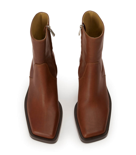 Brown Tony Bianco Prince Cognac 8cm Ankle Boots | AZAWC34184