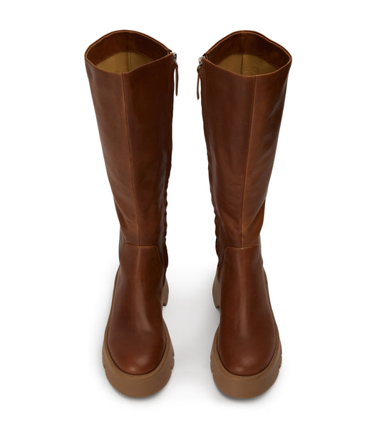 Brown Tony Bianco Rage Cognac 5.5cm Combat Boots | AZAWC92332