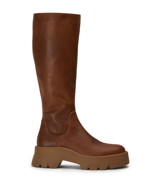 Brown Tony Bianco Rage Cognac 5.5cm Combat Boots | AZAWC92332