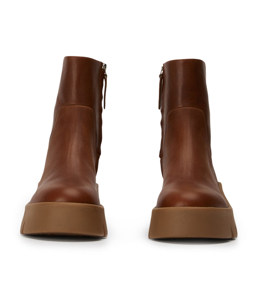 Brown Tony Bianco Rumble Cognac 5.5cm Combat Boots | ZAIIZ97046