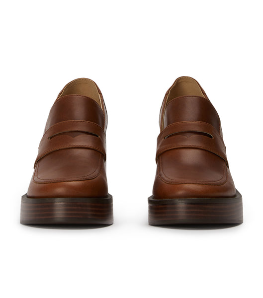 Brown Tony Bianco Taranto Cognac 9cm Loafers | FZAHY77370