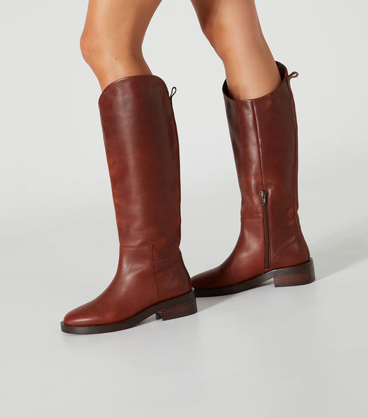 Brown Tony Bianco Tyler Cognac 4cm Knee High Boots | QZAWA44058