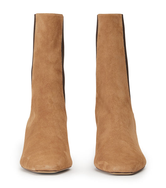 Brown Tony Bianco Verona Butterscotch Suede 5cm Heeled Boots | ZAQAV85171