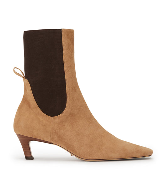 Brown Tony Bianco Verona Butterscotch Suede 5cm Heeled Boots | ZAQAV85171