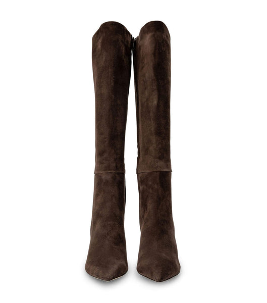 Chocolate Tony Bianco Apollo Espresso Suede 10.5cm Knee High Boots | SZAVO67128