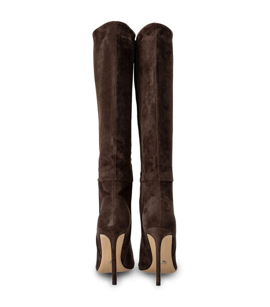 Chocolate Tony Bianco Apollo Espresso Suede 10.5cm Knee High Boots | SZAVO67128