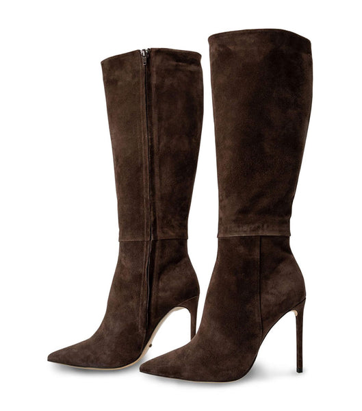 Chocolate Tony Bianco Apollo Espresso Suede 10.5cm Knee High Boots | SZAVO67128