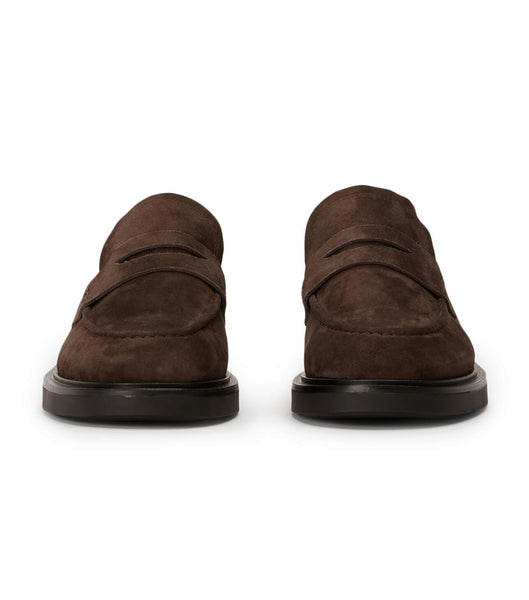 Chocolate Tony Bianco Cherish Espresso Suede 4.5cm Loafers | PZAQX62416