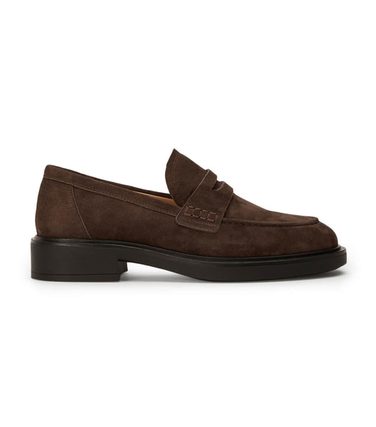 Chocolate Tony Bianco Cherish Espresso Suede 4.5cm Loafers | PZAQX62416