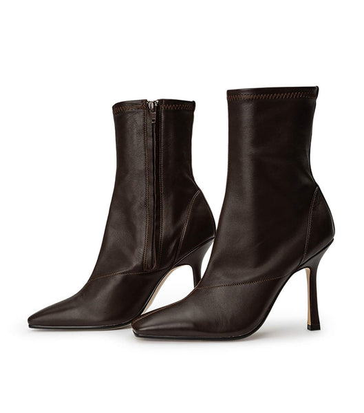 Chocolate Tony Bianco Halsey Chocolate Nappa 10.5cm Stiletto Boots | DZAKV32266