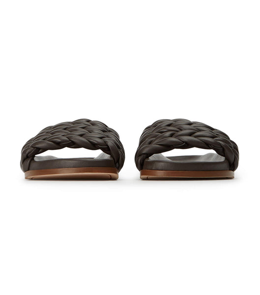 Chocolate Tony Bianco Layton Chocolate Nappa Slides | AZAWC32146