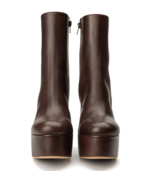 Chocolate Tony Bianco Tyra Choc Como 12cm Platform Boots | EZAVG19796