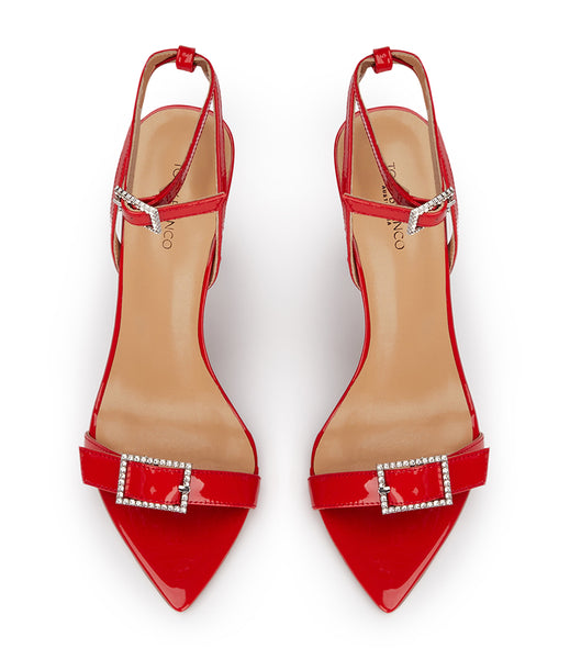 Deep Red Tony Bianco Mopsy Scarlet Patent 10.5cm Stiletto Heels | ZACIF53633