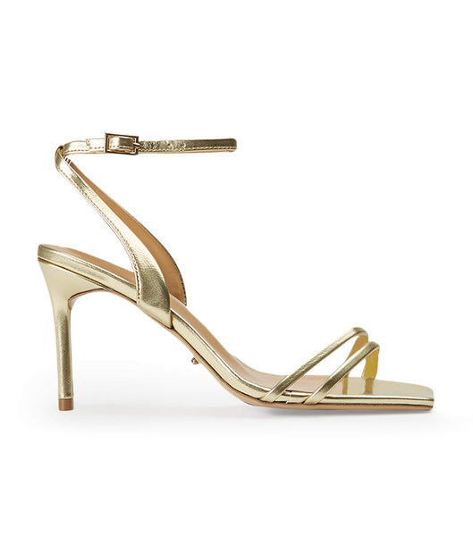 Gold / Metal Tony Bianco Camelia Gold Nappa Metallic 8.5cm Stiletto Heels | ZAQAV17175