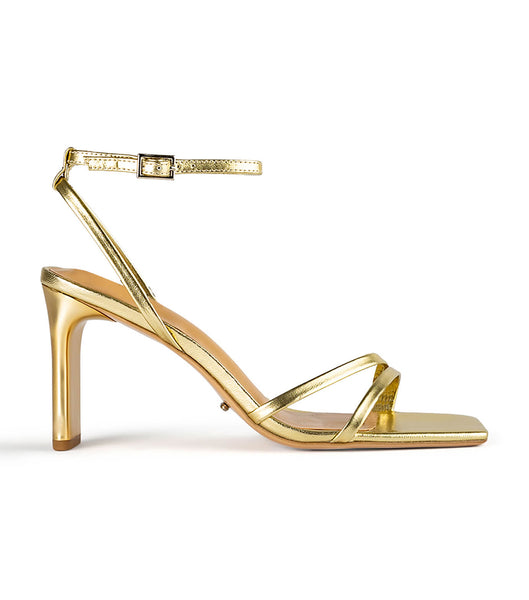 Gold / Metal Tony Bianco Corso Gold Nappa Metallic 8.5cm Low Heels | AZAWC76330