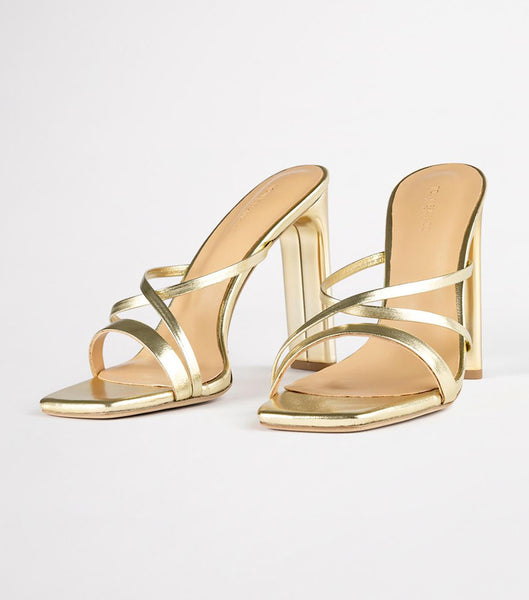 Gold / Metal Tony Bianco Fior Gold Nappa Metallic 11cm Bridal Heels | LZATR63233