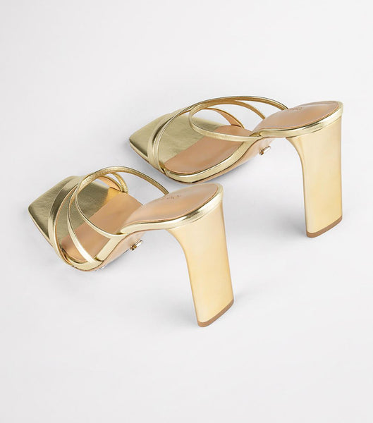 Gold / Metal Tony Bianco Fior Gold Nappa Metallic 11cm Event Heels | TZAPQ91443