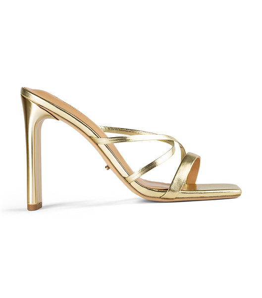 Gold / Metal Tony Bianco Fior Gold Nappa Metallic 11cm Event Heels | TZAPQ91443