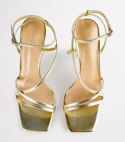 Gold / Metal Tony Bianco Franci Gold Nappa Metallic 10.5cm Stiletto Heels | ZACIF73730