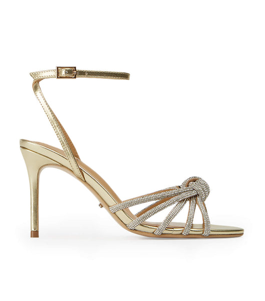 Gold / Metal Tony Bianco Helena Gold Nappa Metallic 8.5cm Low Heels | QZAUV21556