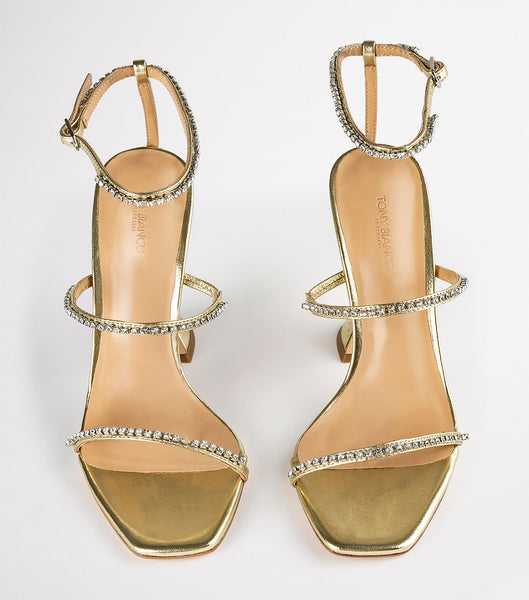 Gold / Metal Tony Bianco Shy Gold Nappa Metallic 10.5cm Bridal Heels | AZAWC12308