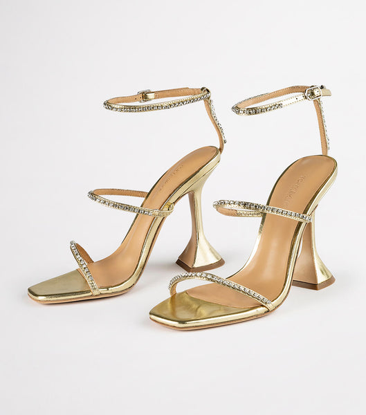 Gold / Metal Tony Bianco Shy Gold Nappa Metallic 10.5cm Bridal Heels | AZAWC12308