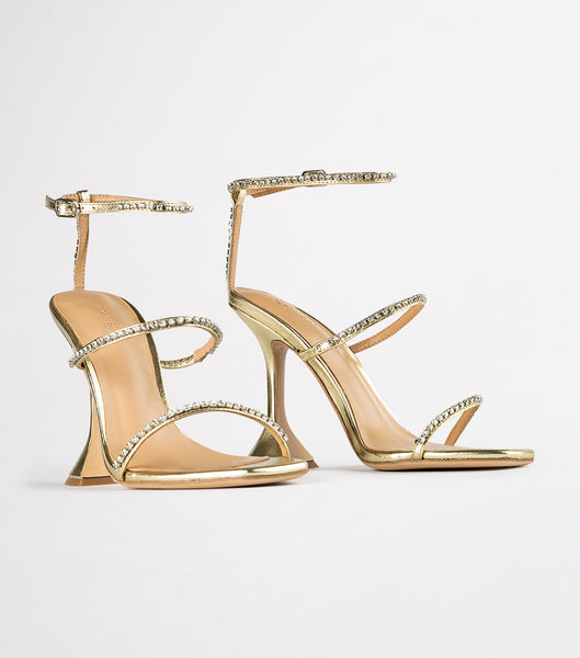 Gold / Metal Tony Bianco Shy Gold Nappa Metallic 10.5cm Bridal Heels | AZAWC12308