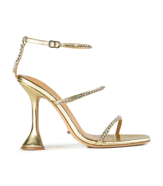 Gold / Metal Tony Bianco Shy Gold Nappa Metallic 10.5cm Bling Heels | ZAXBR52005