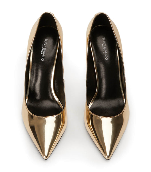 Gold Tony Bianco Anja Gold Shine 10.5cm Court Shoes | SZAVO15437