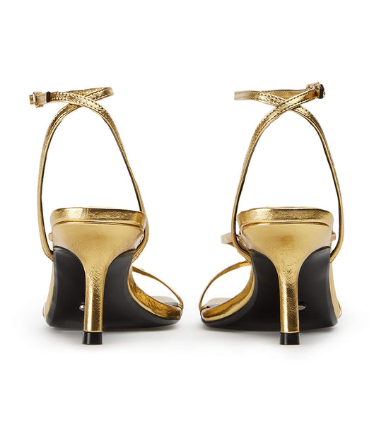 Gold Tony Bianco Avi Gold Foil 6.5cm Event Heels | ZAJZR76496