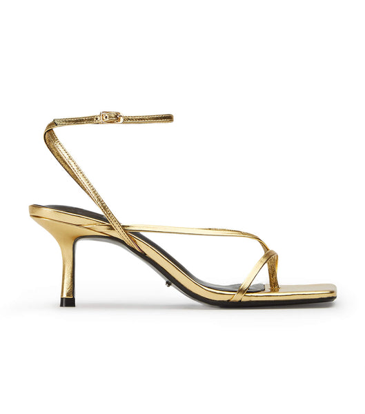 Gold Tony Bianco Avi Gold Foil 6.5cm Low Heels | ZADYB15110