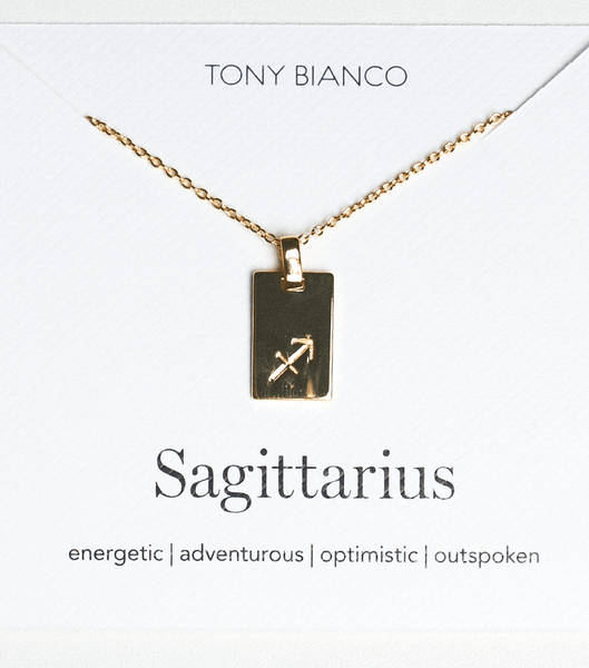 Gold Tony Bianco Gold Sagittarius Zodiac Necklace Accessories | ZAZPD32806