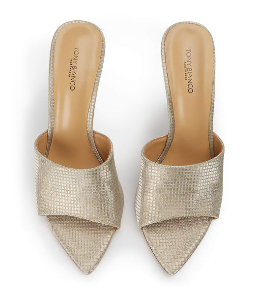 Gold Tony Bianco Marley Gold Aura 10.5cm Bling Heels | UZATG95923