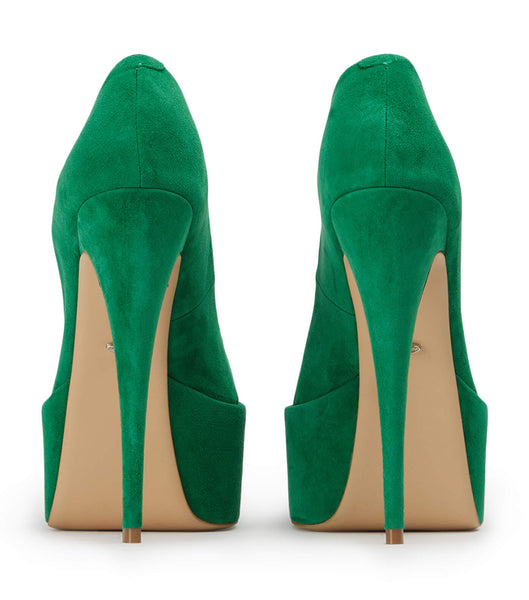 Green Tony Bianco Jolee Jade Suede 15cm Platform Shoes | DZAVO77673